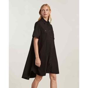 Everlane Daytripper Shirtdress Black A-Line Short Sleeves Pockets Size XXS NWT